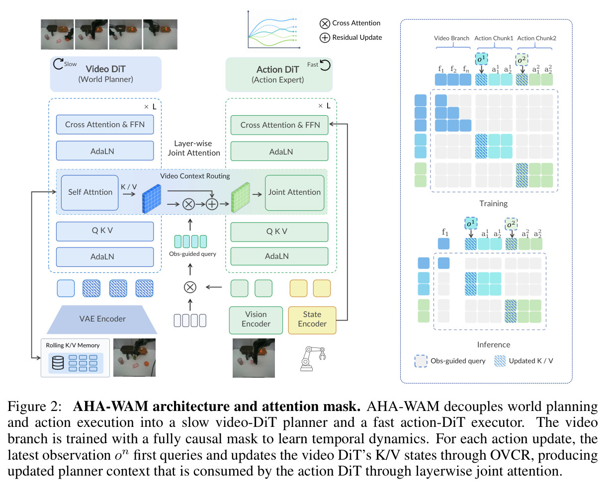 AHA-WAM architecture and attention mask