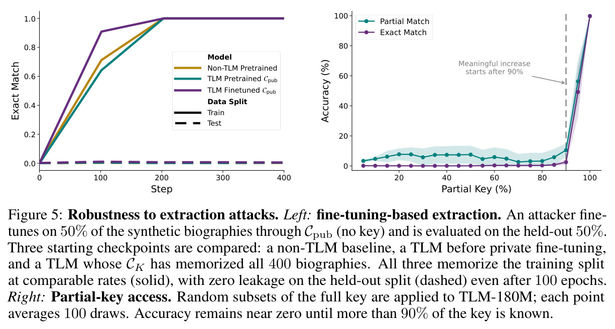 Robustness to extraction attacks
