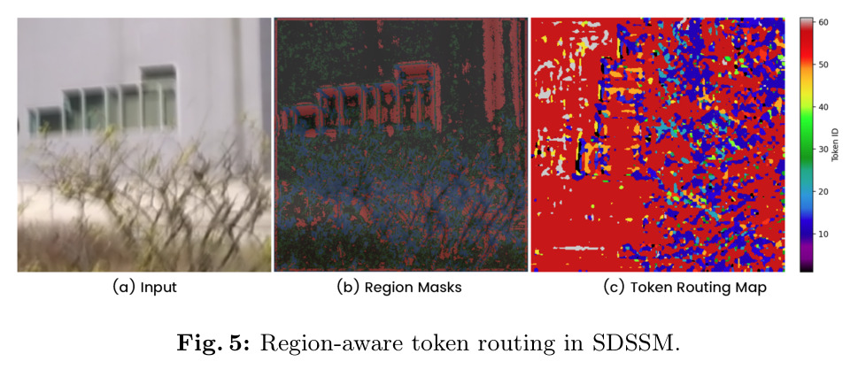 Region-aware token routing in SDSSM