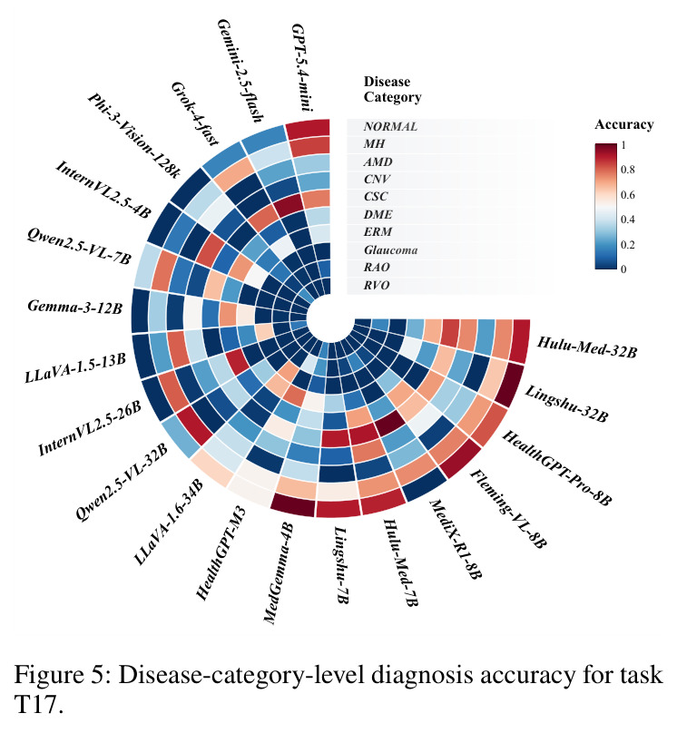 Disease-category-level diagnosis accuracy for task T17.