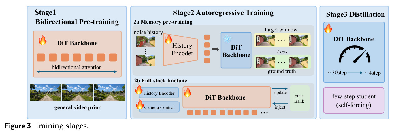 Training stages.