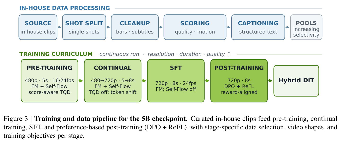 Training and data pipeline for the 5B checkpoint
