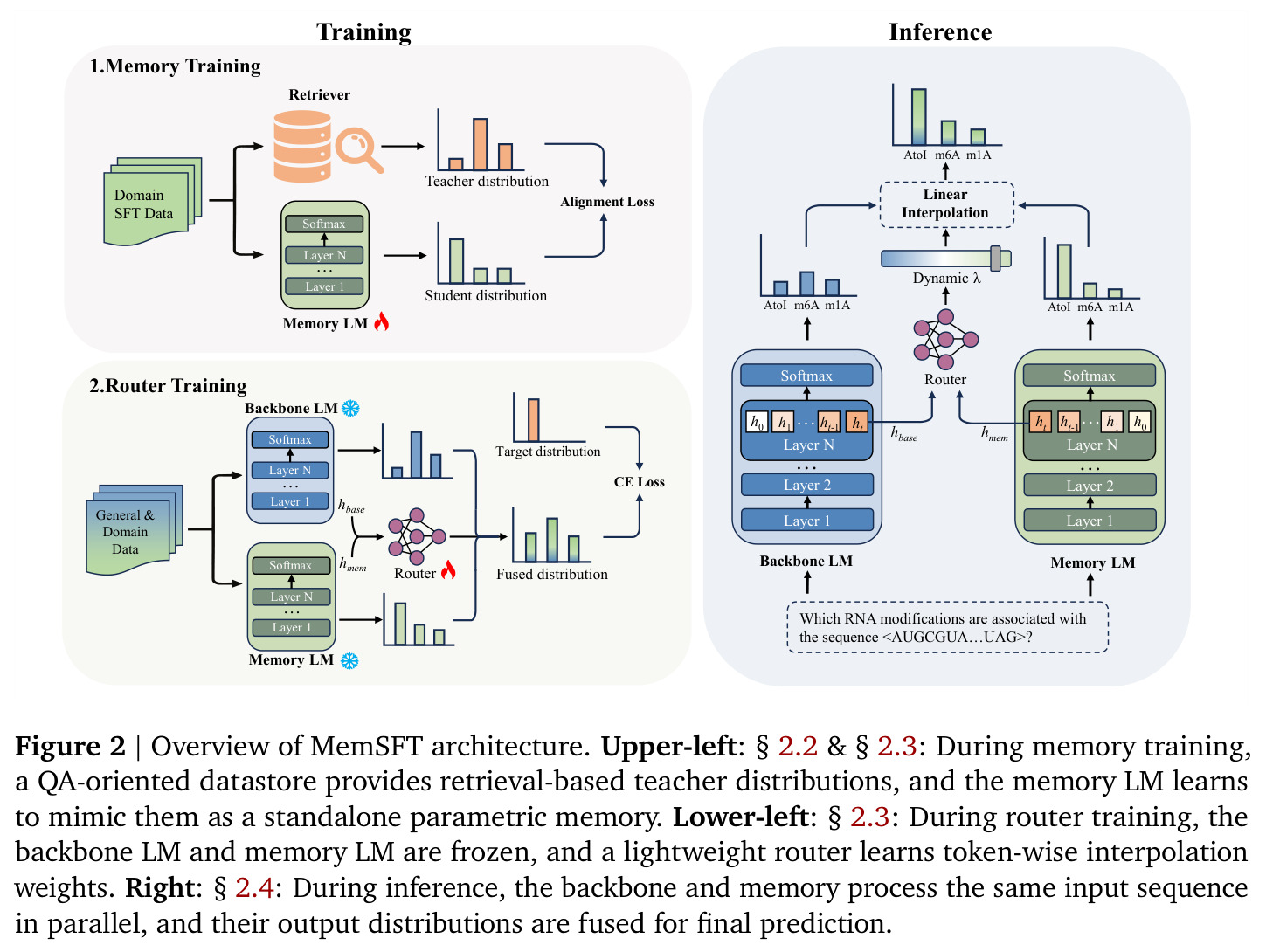 Overview of MemSFT architecture.