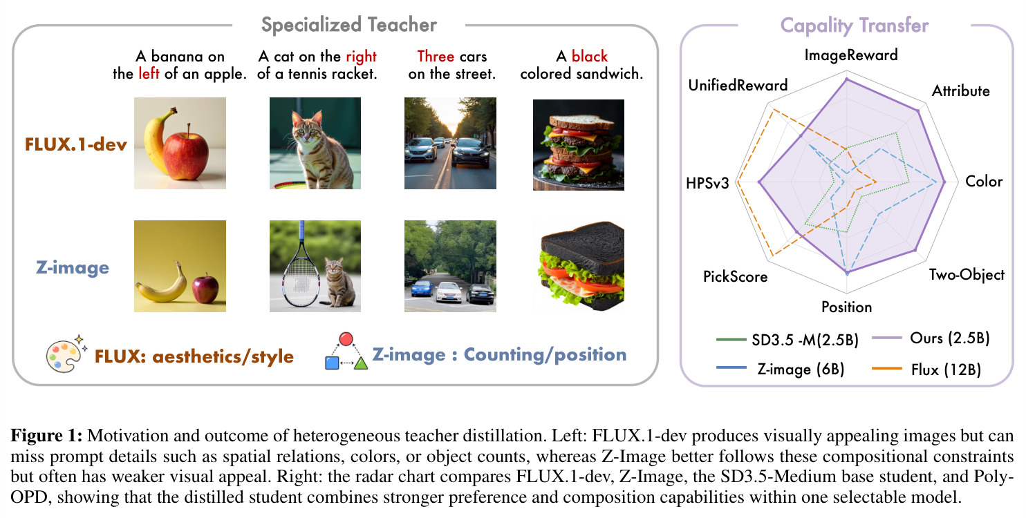 Motivation and outcome of heterogeneous teacher distillation