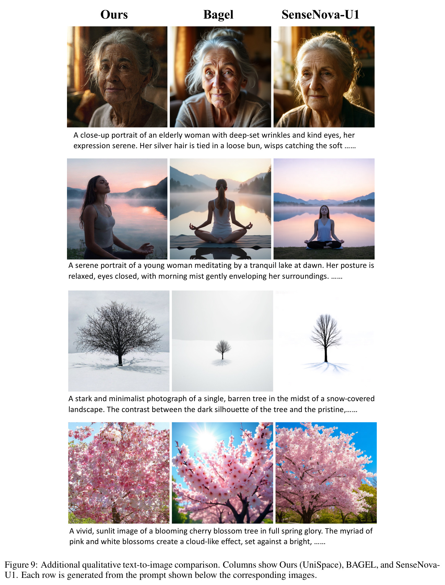 Additional qualitative text-to-image comparison.