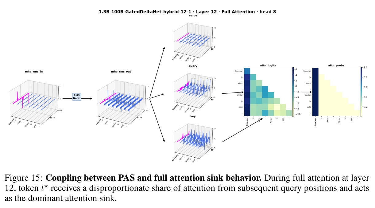 Coupling between PAS and full attention sink behavior