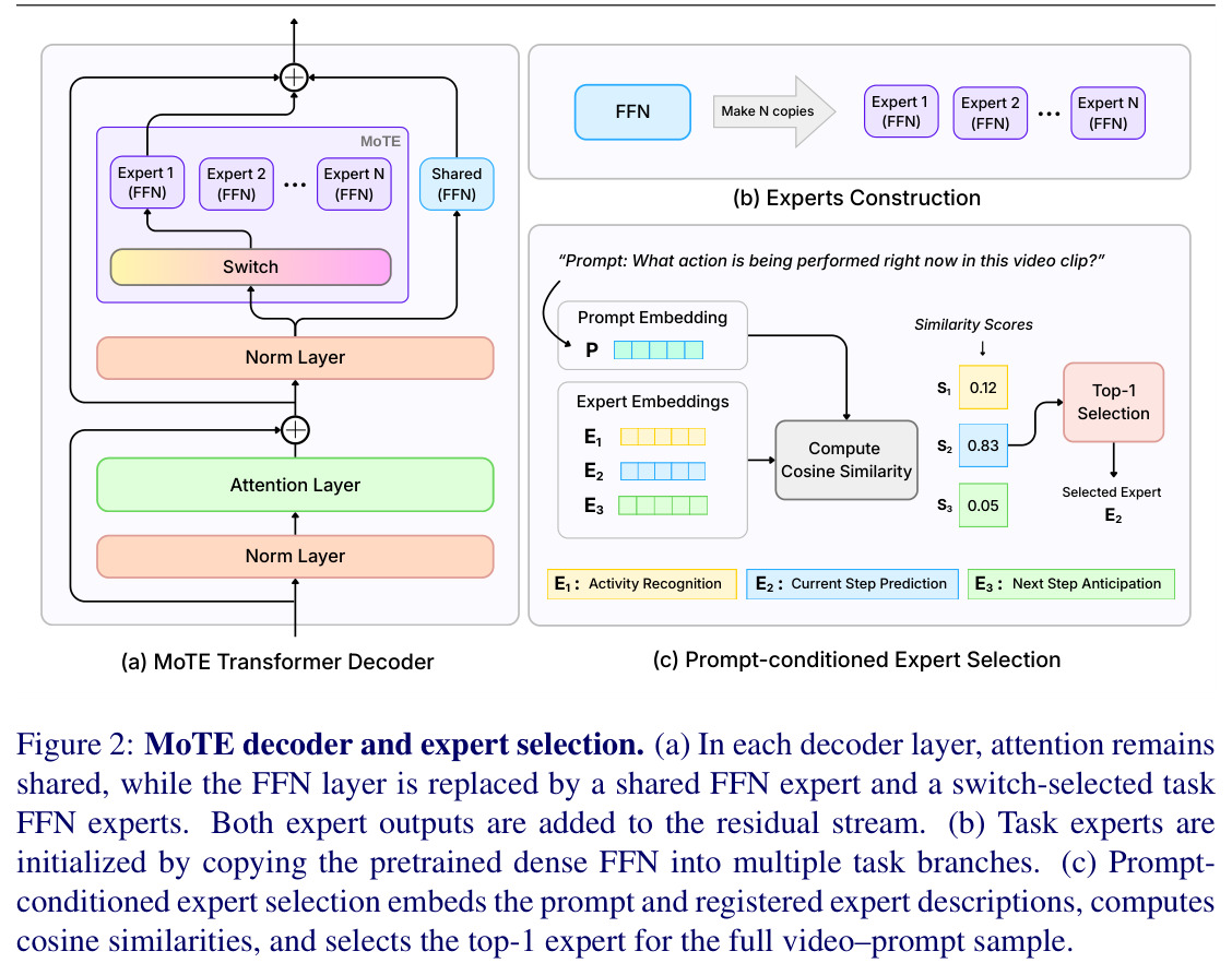 MoTE decoder and expert selection