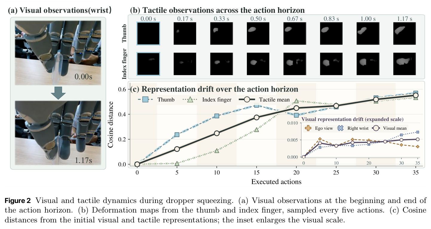 Visual and tactile dynamics during dropper squeezing