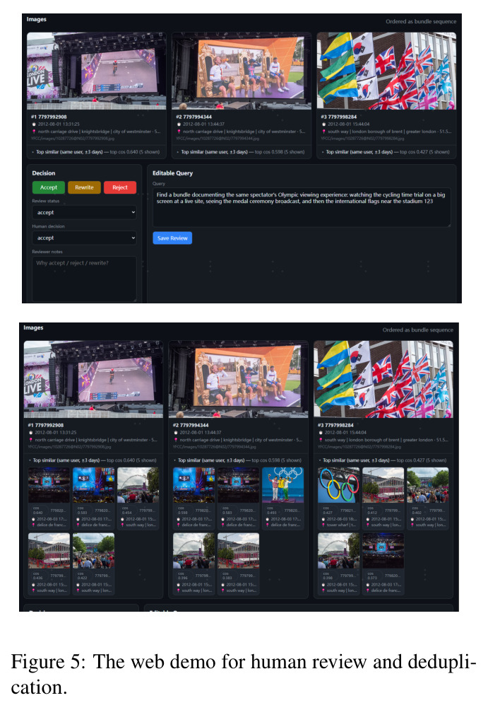 The web demo for human review and deduplication.