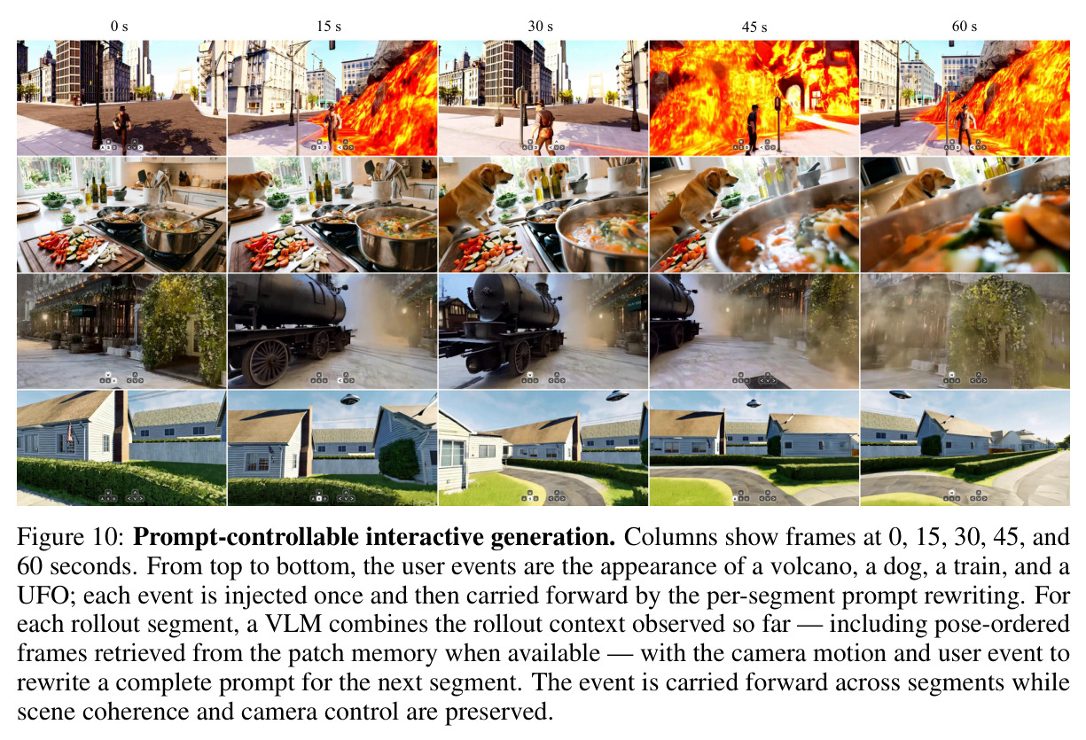 Prompt-controllable interactive generation.