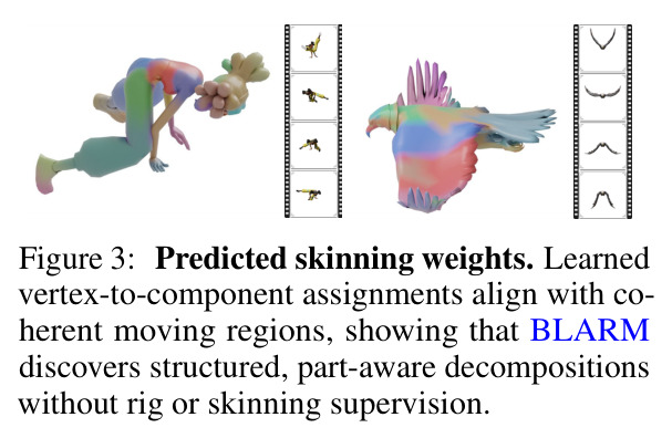 Predicted skinning weights.