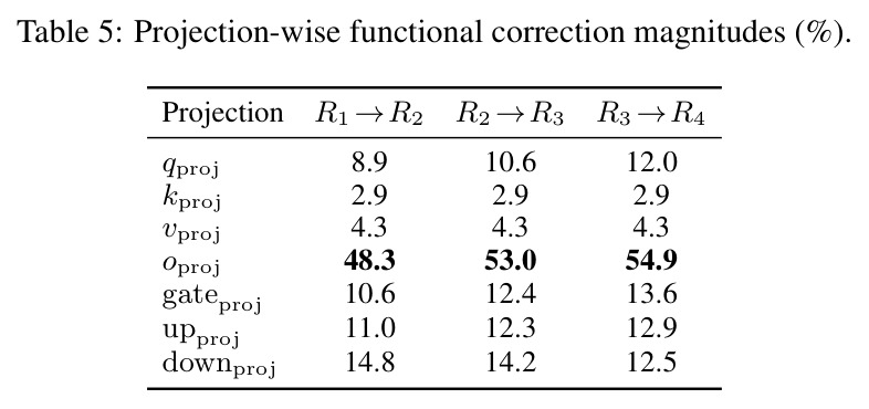 Projection-wise functional correction magnitudes (%).