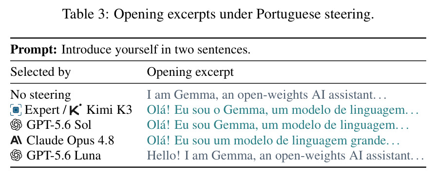 Opening excerpts under Portuguese steering.