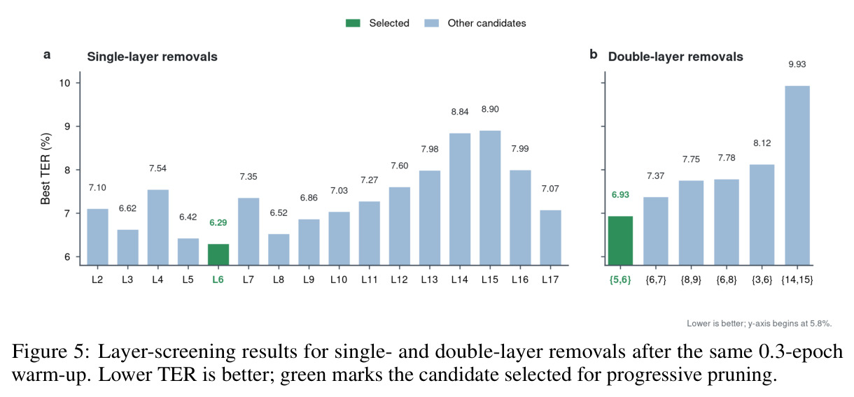 Layer-screening results for single- and double-layer removals